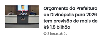 Coleção de notícias publicados por terceiro