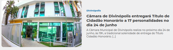 Coleção de notícias publicados por terceiros