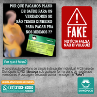 É FAKE! - Vereadores possuem Plano de Saúde da Unimed