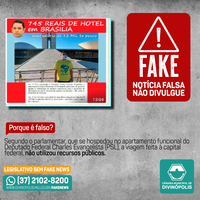 É FAKE! - Vereador gasta R$745 reais em hotel de Brasília