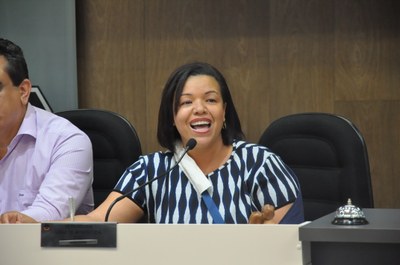 Ver. Janete Aparecida -3° Aula da oficina do Parlamento Jovem 19-03-2018 