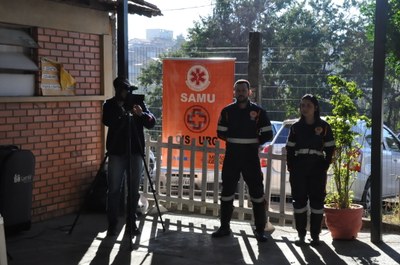 Atividade com a ambulância do SAMU: Escola Estadual Antônio Gonçalves de Matos 23/05/2018 