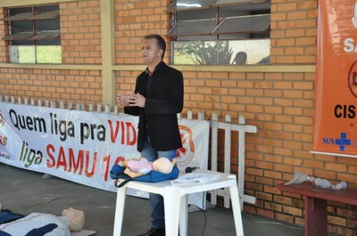 Atividade com a ambulância do SAMU: Escola Estadual Antônio Gonçalves de Matos 23/05/2018 