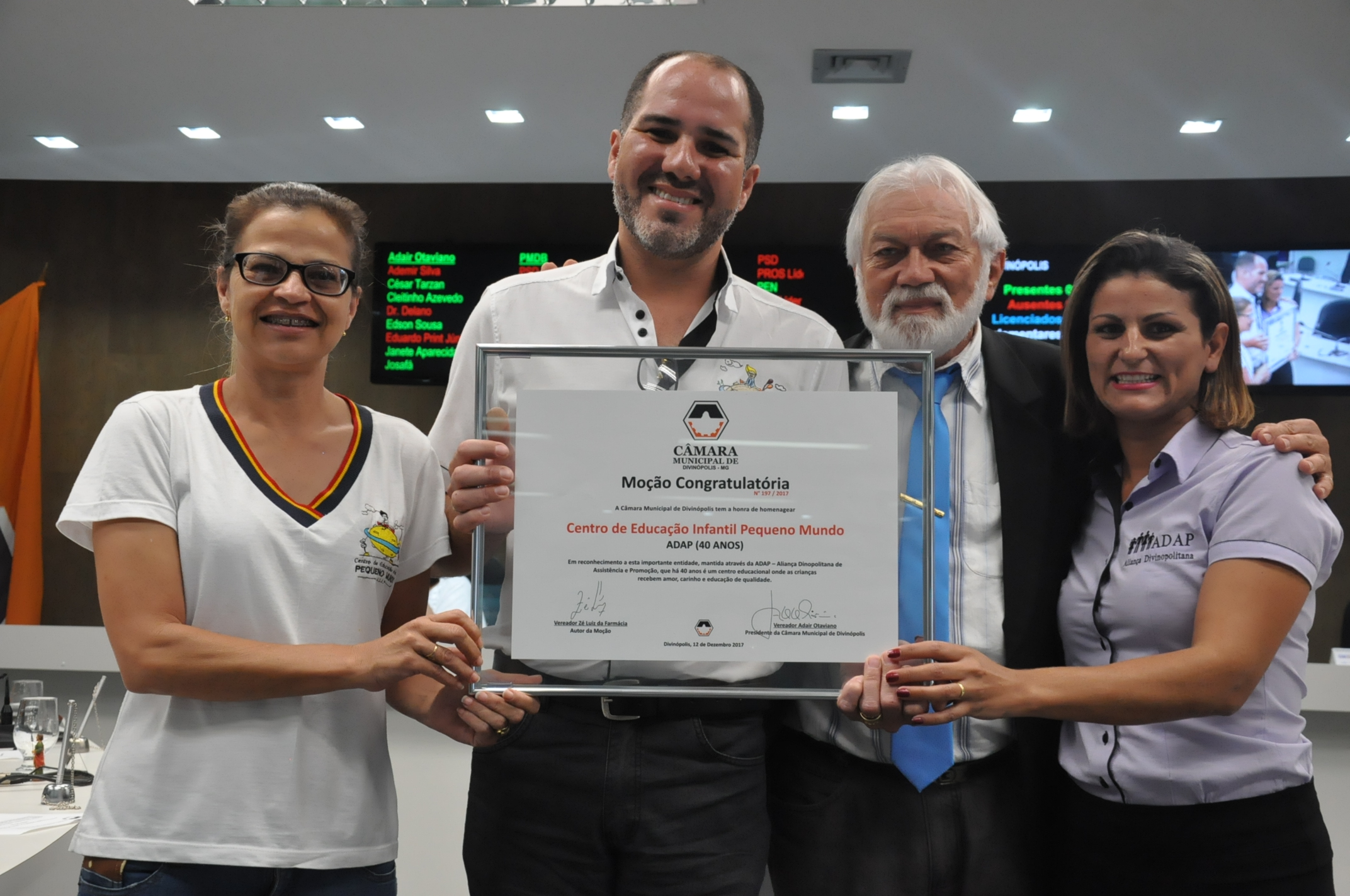 Zé Luiz da Farmacia ,Centro de Educação Infantil Pequeno Principe  - Moção Congrulatoria 14-12-2017