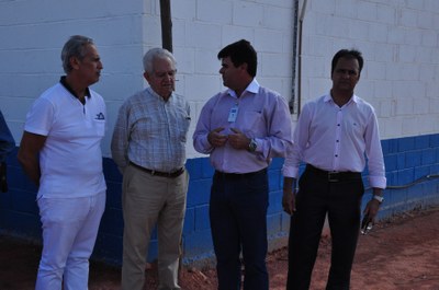 Dr. Rinaldo Valeiro - Prefeito Galileu Teixeira Machado - Vereador Adair Otaviano -Visita técnica na ETE e nas Obras do Pró-Transporte 06-06-2018