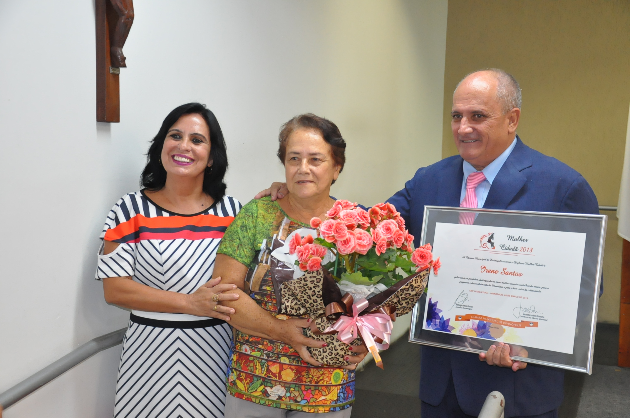 Ver. Edson de Souza - Irene Santos - Comenda Mulher Cidadã 08-03-2018