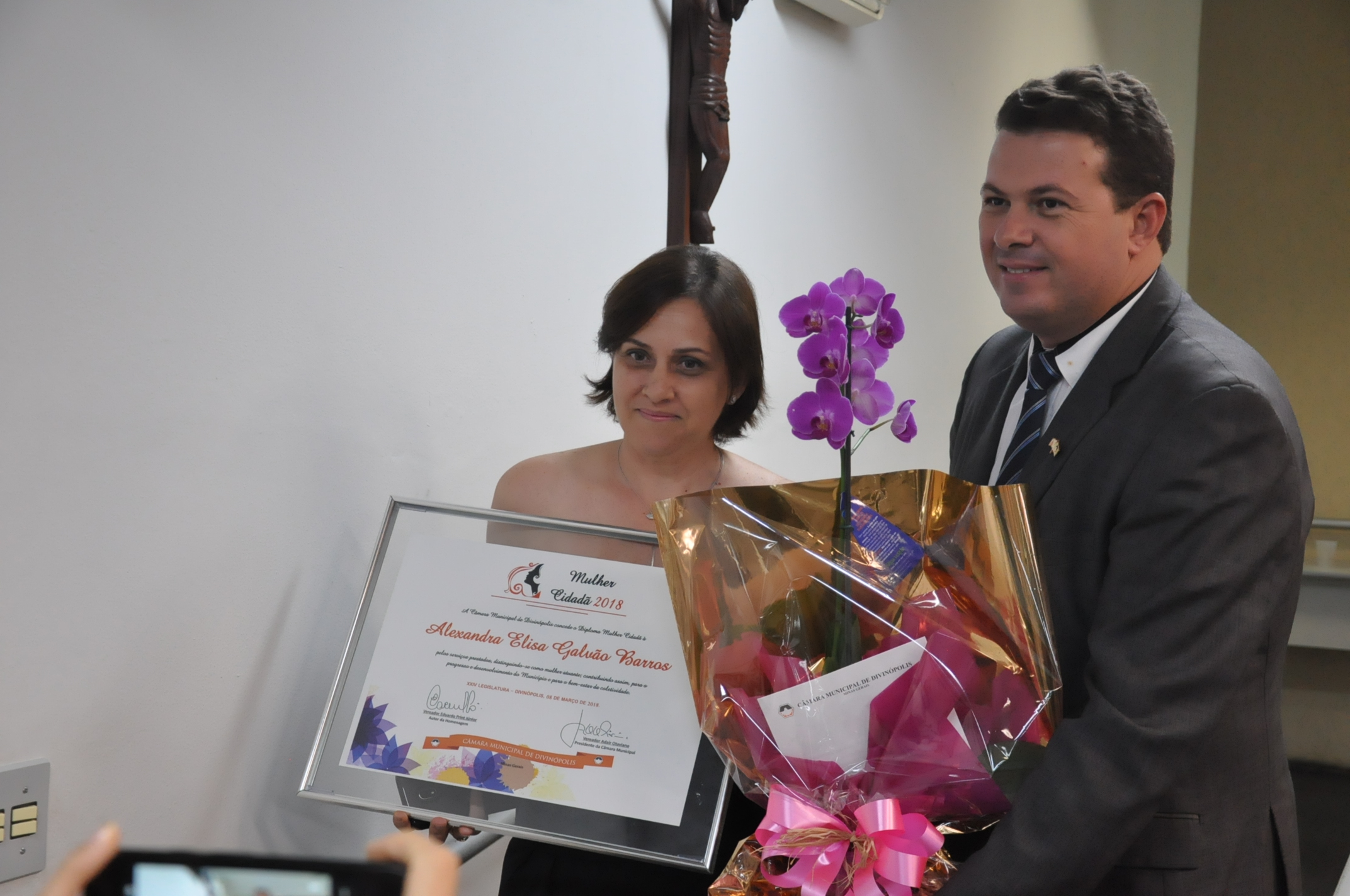 Ver. Eduardo Print Júnior - Alexandra Elisa Galvão Barros - Comenda Mulher Cidadã 08-03-2018