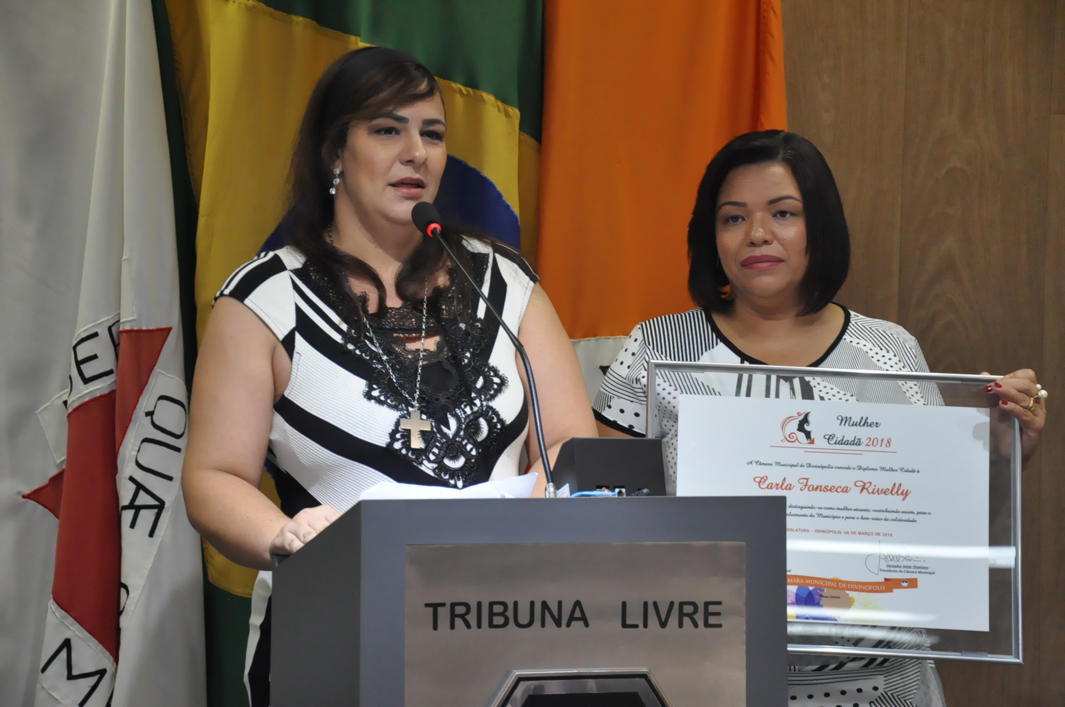 Ver. Janete Aparecida - Carla Fonseca Rivelly - Comenda Mulher Cidadã 08-03-2018