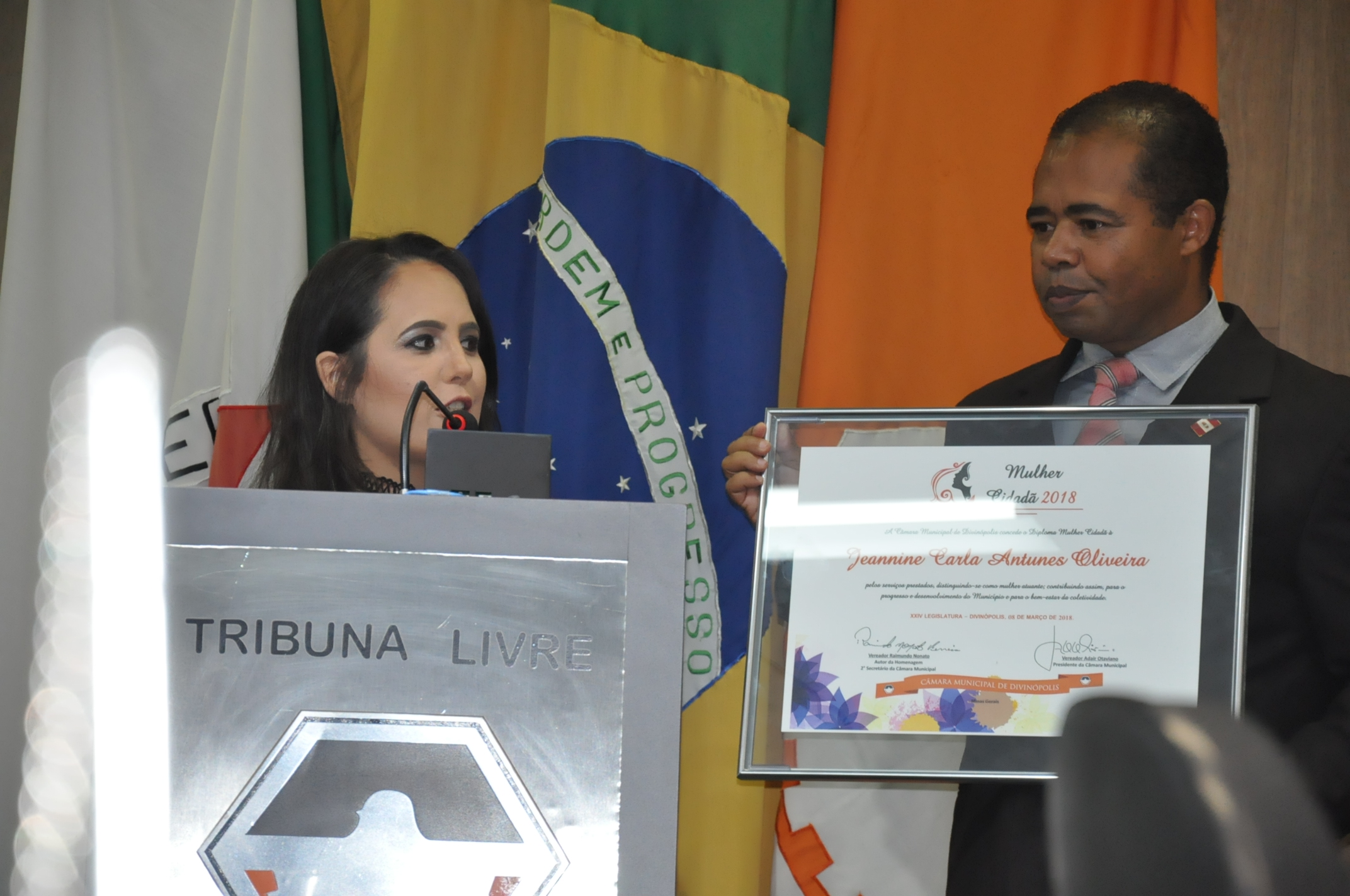 Ver. Raimundo Nonato - Jeannine Carla Antunes Oliveira - Comenda Mulher Cidadã 08-03-2018