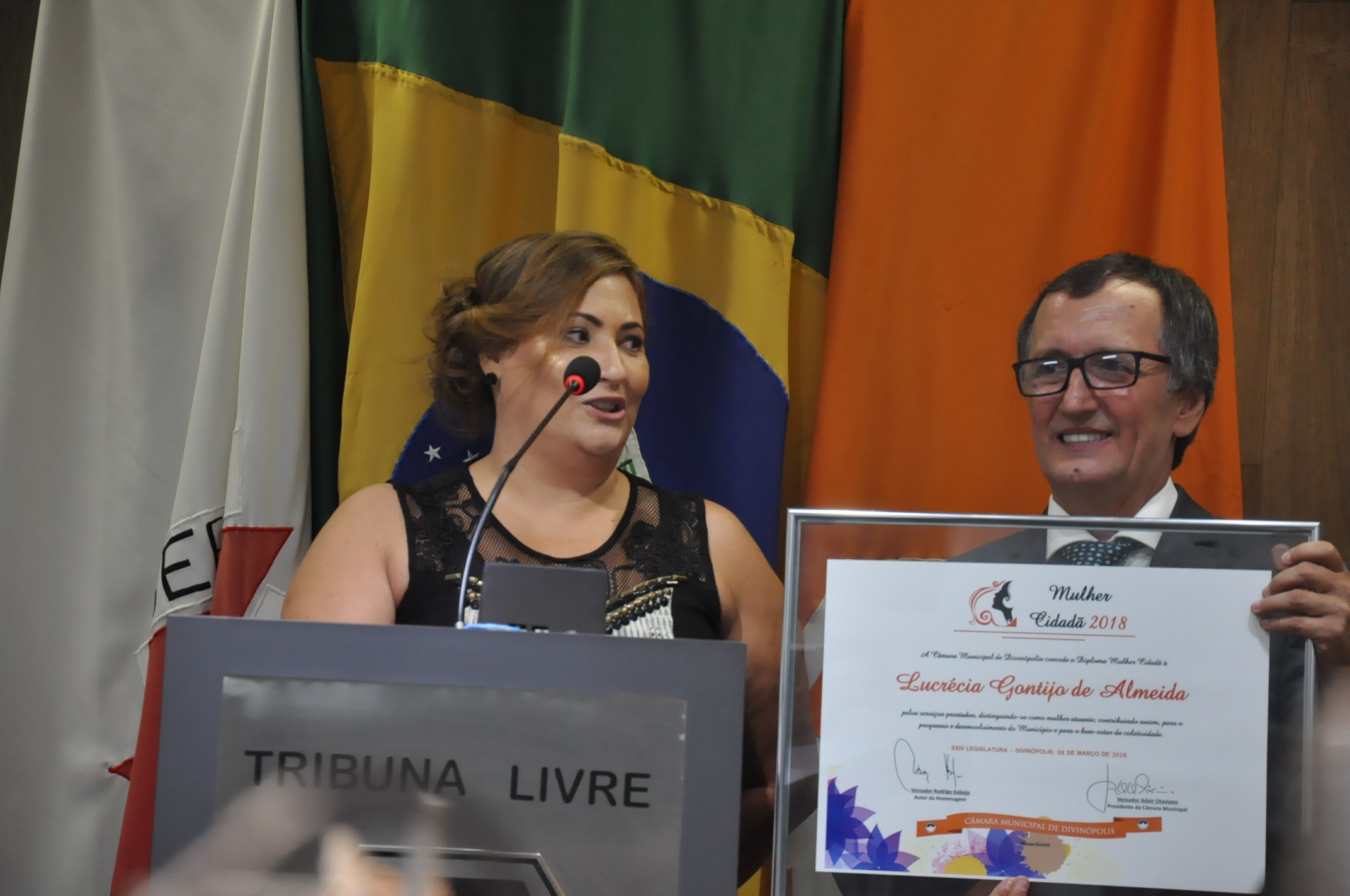 Ver. Rodrigo Kaboja  - Lucrécia Gontijo de Almeida - Comenda Mulher Cidadã 08-03-2018