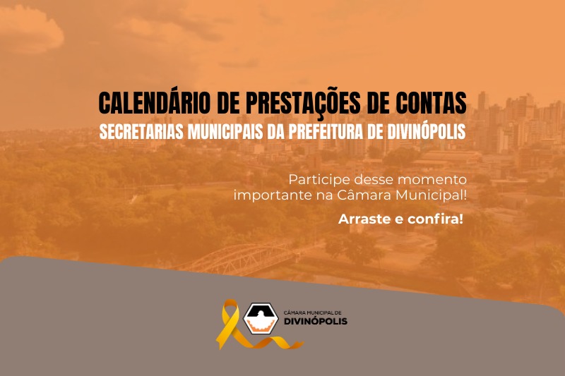 Câmara sediará Prestações de Contas nas próximas semanas