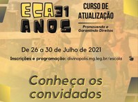 Programação do curso sobre  Estatuto da Criança e do Adolescente