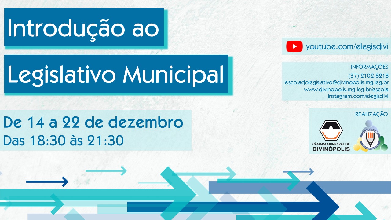 Curso de "Introdução ao Legislativo" será remoto e aberto à população