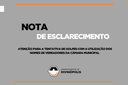 NOTA DE ESCLARECIMENTO 