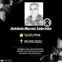 Nota de Pesar - Morre ex-Vereador Antônio Morais Sobrinho   
