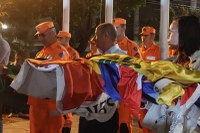 Vereadores participam do arriamento das bandeiras